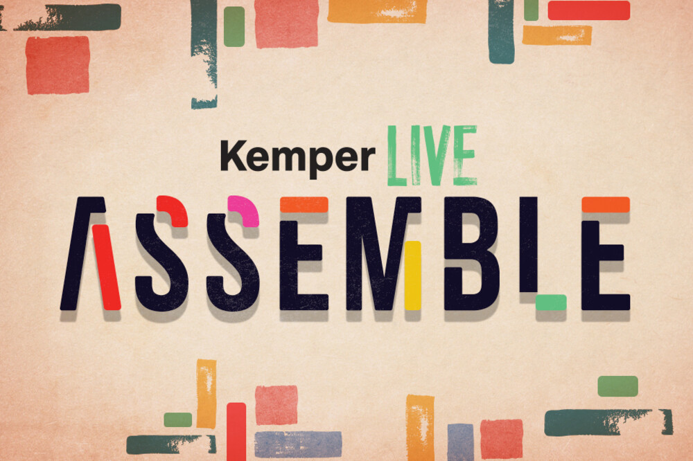 Graphic treatment for "Kemper Live Assemble"